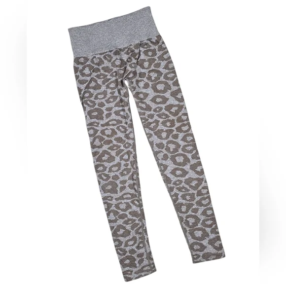 NVGTN Mocha Leopard Seamless Leggings Workout Activewear Gym - Picture 6 of 7